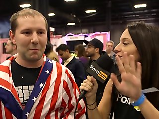 Asa Akira & Cherokee D Ass at eXXXotica 2015 with Pornhub Aria PornhubTV